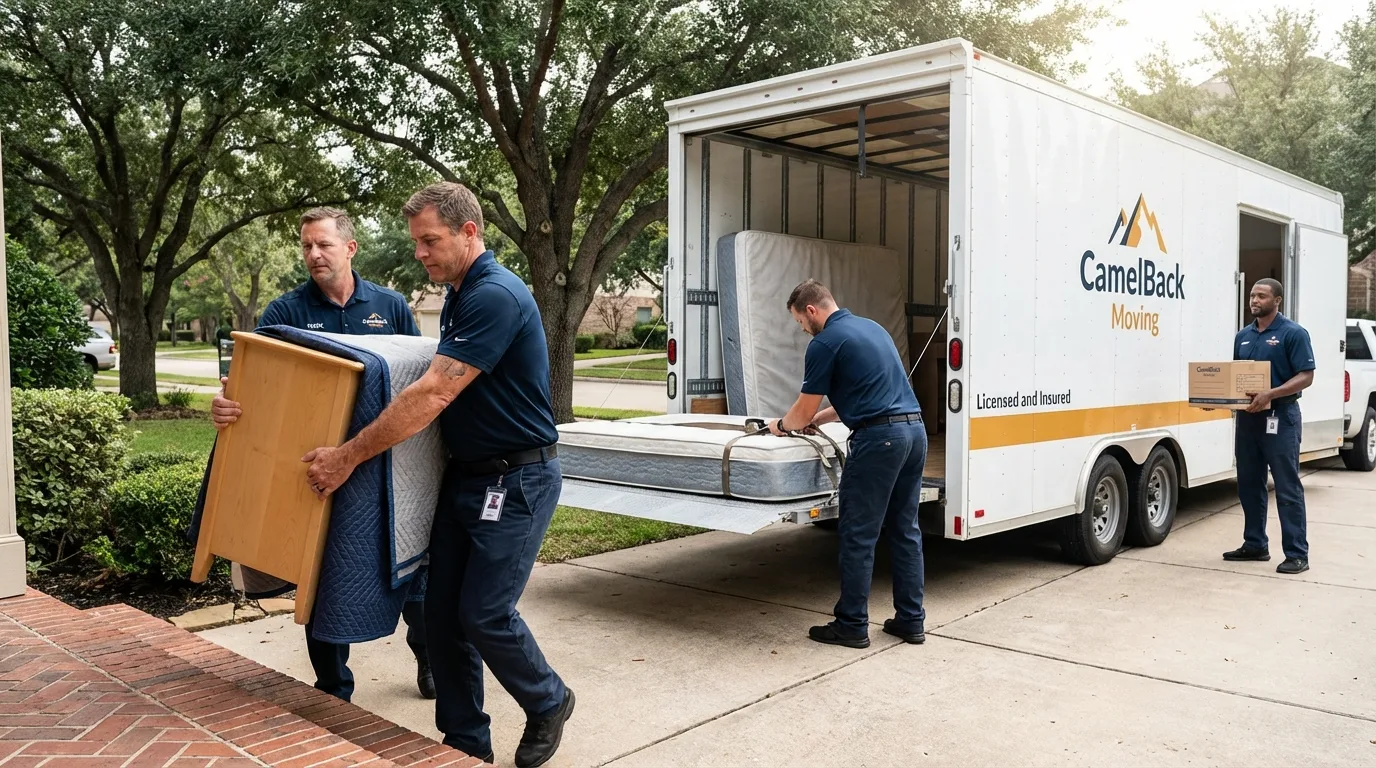 Crew loading residential truck for cross-state move from Camden, NJ